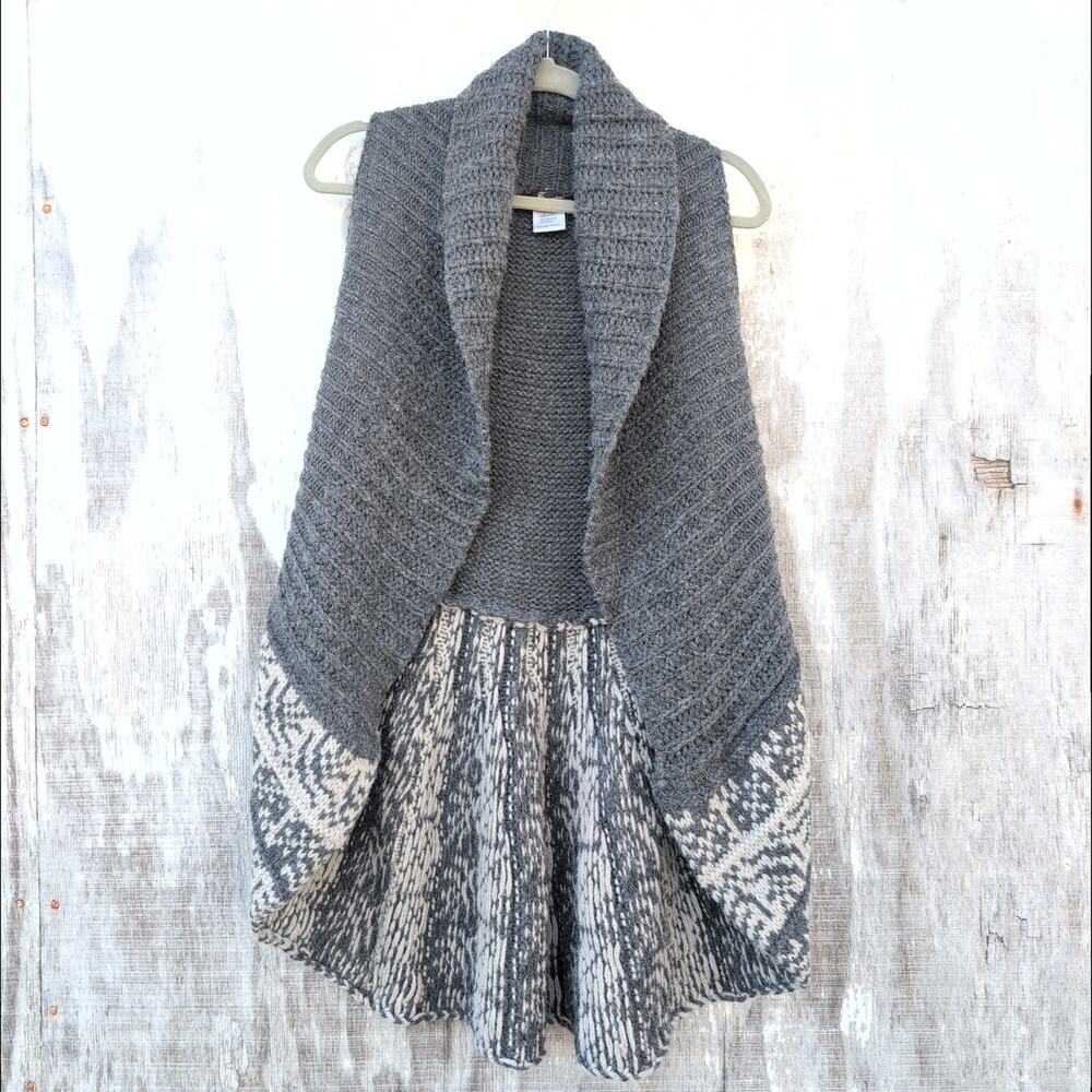 Vintage Iperico Italiam Wool Blend Sleeveless Shawl Collar Cardigan Women's OS